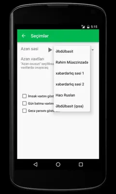 Namaz vaxtı android App screenshot 4